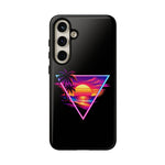 Synthwave Sunset Triangle Phone Case Retro Vaporwave Case