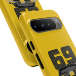 1969 Camaro Z28 Yellow Front View Muscle Car Tough Phone Case