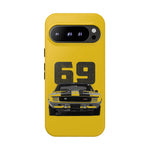 1969 Camaro Z28 Yellow Front View Muscle Car Tough Phone Case