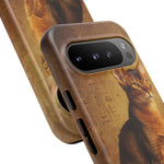 Abyssinian Warm Ticked Portrait Art Tough Phone Case