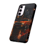 Challenger RT Phone Case, Rainy City Night Muscle Car Tough Cover