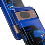 Blue Mustang Art Phone Case, GT500 American Muscle Car Tough Cover for Men