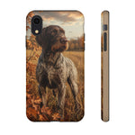 German Wirehaired Pointer Autumn Art Tough Phone Case