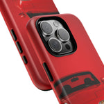 Red Miata Phone Case, NA MX5 90s JDM Roadster Tough Cover