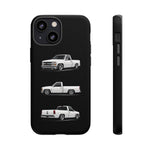 Chevy 1500 OBS Truck Phone Case White, Three-View Vector Cover
