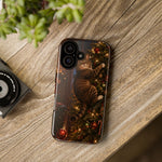 Tabby Cat on Christmas Tree phone case | Tough Case