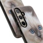 Ragdoll Kitten Phone Case, Blue Eyes Macro Portrait Cover, Gift
