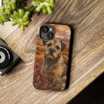 Border Terrier Earthy Watercolor Art Tough Phone Case