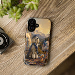 Poodle Painter Scene phone case | Artistic Dog Landscape