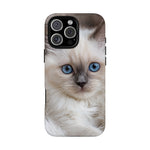Ragdoll Kitten Phone Case, Blue Eyes Macro Portrait Cover, Gift