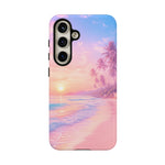 Pastel Beach Sunset Haze Vaporwave Art Tough Phone Case