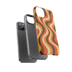 Groovy Wave Lines Retro Art Tough Phone Case