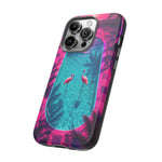 Neon Flamingo Pool Vaporwave Art Tough Phone Case