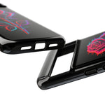 Glitch Rose Neon Phone Case Vaporwave Tough Cover