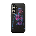 Neon Anatomical Skeleton Phone Case | Internal Displacement Art