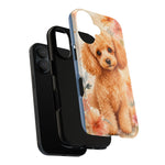 Miniature Poodle Whimsical Watercolor Art Tough Phone Case