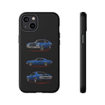 1970 Chevelle SS Phone Case Blue, Three-View Vector Tough Cover