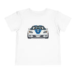 Cute Cartoon C6 Sports Car Toddler T-Shirt Funny Race Car Kids Tee Blue Stripe Car Shirt