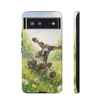 Playful Dog in Meadow Great Dane phone case | Puppy Art Tough Cover