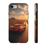 C8 Desert Highway Sunset Phone Case Tough Case for Corvette Drivers