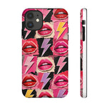 Pop Art Lips and Lightning Bolt Phone Case