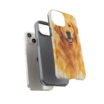 Golden Retriever Watercolor Art Tough Phone Case - Dog Portrait