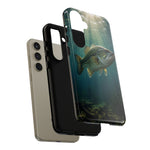 Largemouth Bass Phone Case, Sunlit Underwater Tough Cover, Gift
