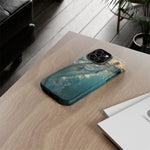 Striped Bass Phone Case, Sunset Topwater Strike Cover for Anglers