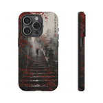 Rainy Temple Stairs Autumn Phone Case Ink Art Tough Case