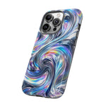 Chrome Metallic Swirl  Art Tough Phone Case