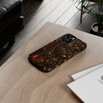 Tabby Cat on Christmas Tree phone case | Tough Case