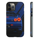 R34 Skyline Afterburner Rear GT-R Tough Phone Case for JDM Fans