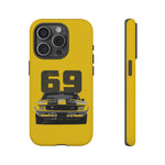 1969 Camaro Z28 Yellow Front View Muscle Car Tough Phone Case