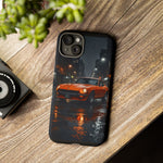 Orange Datsun 240Z on Rainy City Street phone case | Tough Cases