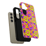 Trippy Daisy Retro Floral Pattern phone case | Tough Cases