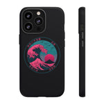 Great Dream Wave Circular Badge Vaporwave Phone Case – Japanese Aesthetic