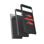 1969 Camaro SS Orange Triple View Muscle Car Tough Phone Case
