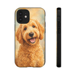 Goldendoodle Fluffy Curls Portrait Art Tough Phone Case