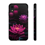 Neon Water Lilies Vaporwave Tough Phone Case