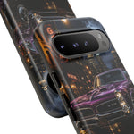 67 GTO Phone Case Purple, Rainy City Night Muscle Car Tough Cover