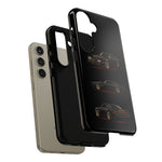 Trans Am Phone Case Black Gold, Three-View Vector Tough Cover