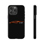 Orange C8 Phone Case for Chevy Fans, Tough Protective Cover