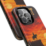 Western Sunset Cowboy Phone Case | Rugged Protective Cover