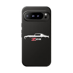 1970 Camaro Z28 White Silhouette Tough Phone Case Cover Gift