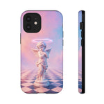 Praying Cherub Statue halo Vaporwave Aesthetic phone case