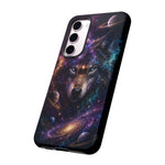 Cosmic Wolf Phone Case, Galaxy Nebula Portrait Tough Cover, Gift