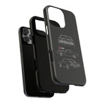 1969 Camaro Z28 Triple View Line Art Tough Phone Case Gift