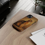 Abyssinian Warm Ticked Portrait Art Tough Phone Case