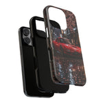 Red FD RX-7 Blossom Alley Tough Phone Case - Rain-Slicked Night