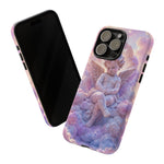 Cherub Cloud Throne Phone Case, Pastel Marble 3D Render Cover